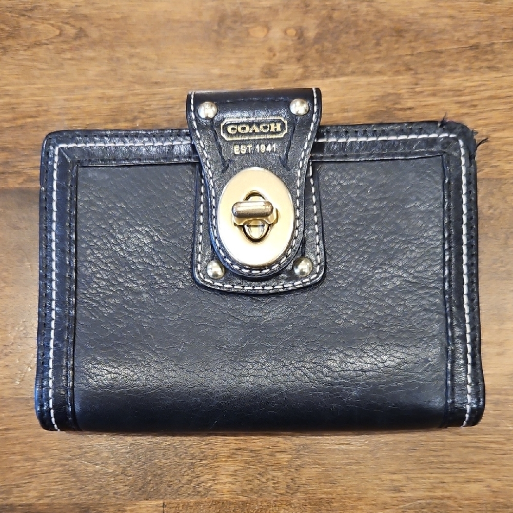 Coach Leather Passport Wallet